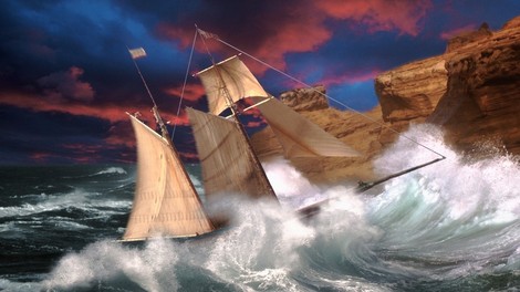 Pomoč prikazni mornarja z jadrnice Pinta