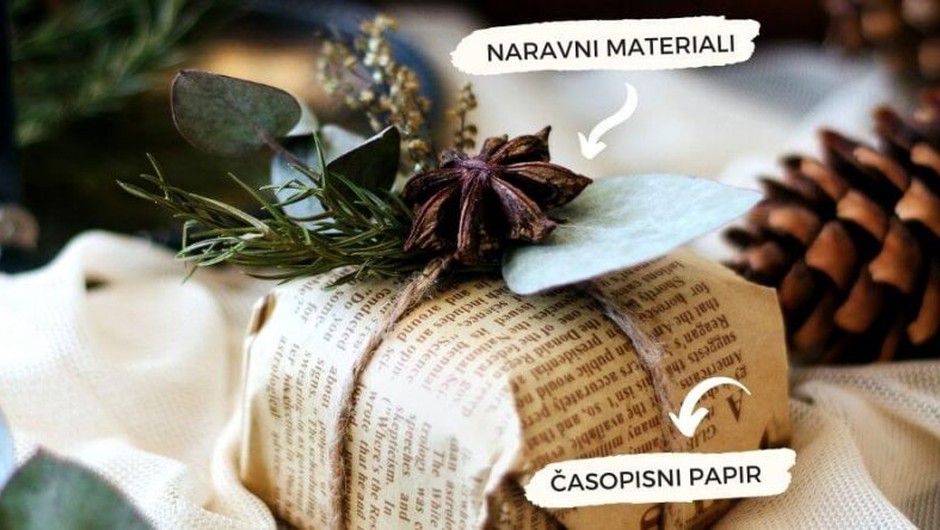 Kako zaviti darila z naravnimi materiali? (foto: sanjski šopek)
