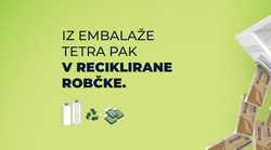 Izobraževanje potrošnikov o pravilnem ravnanju z embalažo Tetra Pak: Iz embalaže Tetra Pak v reciklirane robčke