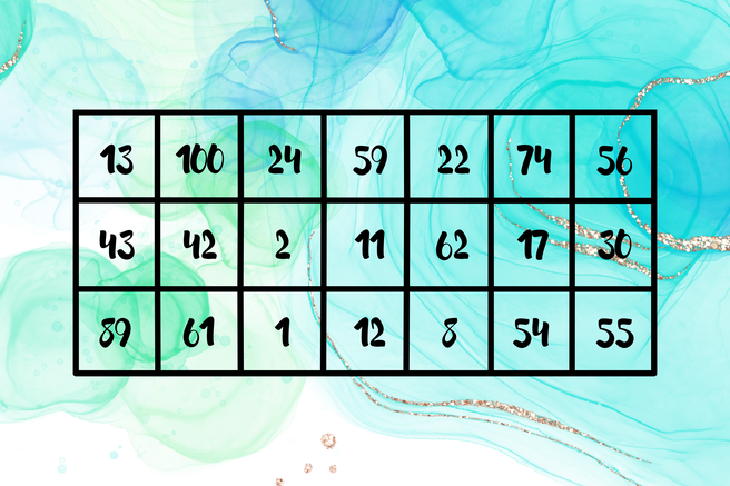 tabela, numerologija, stevila