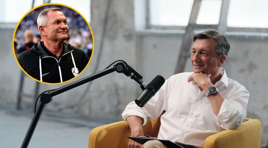 Borut Pahor bo v Ljubljani prvič v živo vodil podkast (gost nogometni heroj Matjaž Kek) (foto: Sami Rahim/Profimedia/fotomontaža)