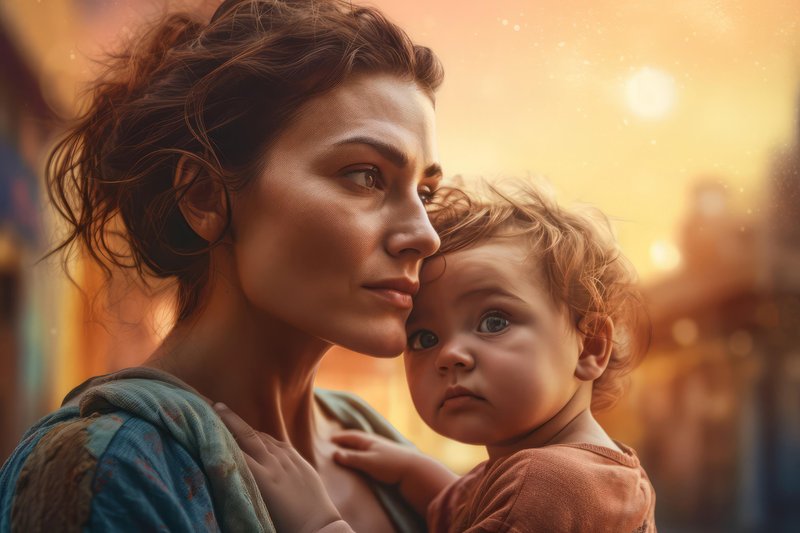 mama, hčerka