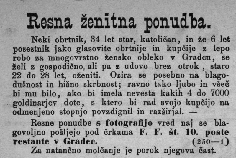 Kako so izgledale ŽENITNE PONUDBE naših pradedkov? "To je bil 'Tinder' v 19. stoletju"