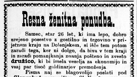 Kako so izgledale ŽENITNE PONUDBE naših pradedkov? "To je bil 'Tinder' v 19. stoletju"