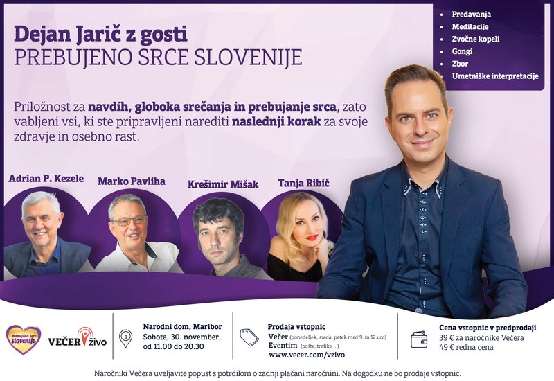 Prebujeno Srce Slovenije v živo z gosti