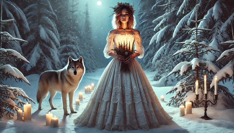 zima bela obleka lucijino