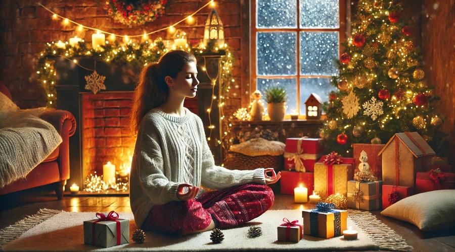 Božična meditacija: Ritual, ki ga lahko izvedete te praznike (foto: AI)
