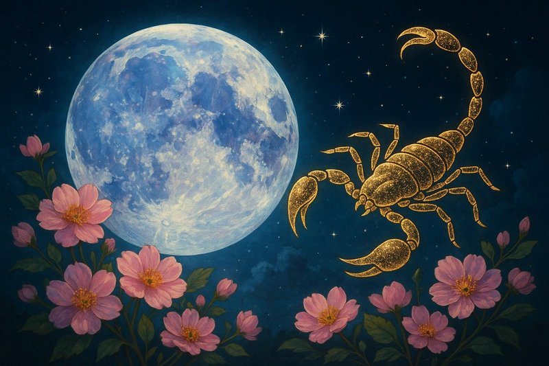 cvetlična polna luna škorpijon