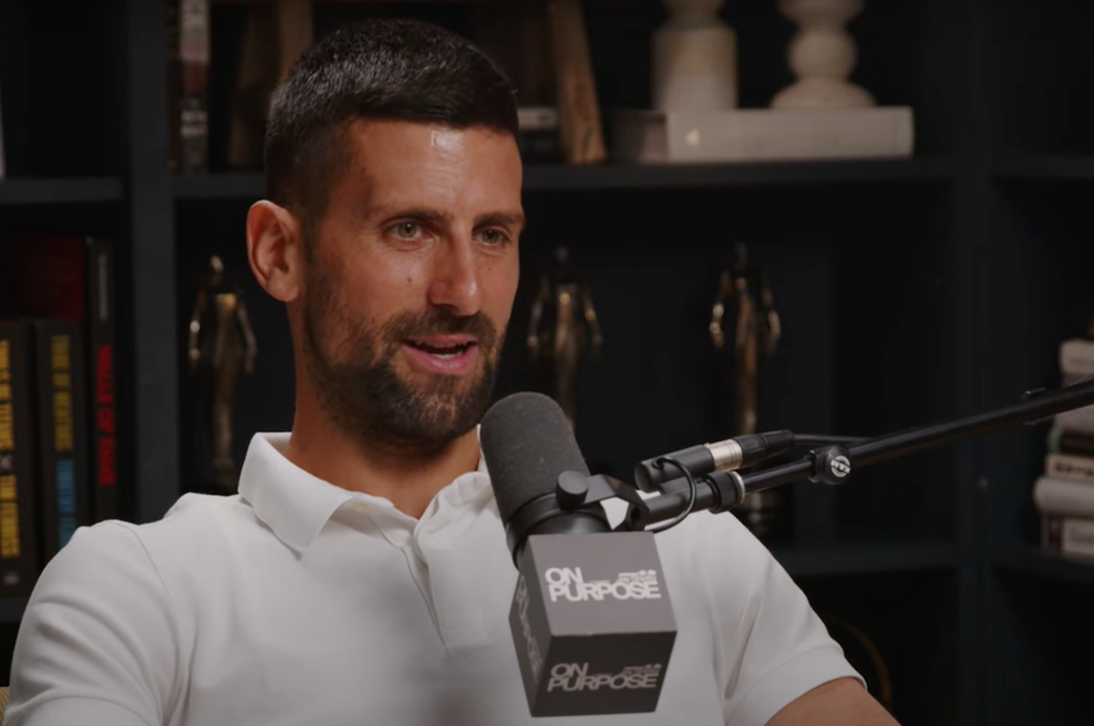 Novak Đoković: "V moji vzgoji ni bilo prostora za čustva, nisem smel jokati, moral sem biti trden." (foto: Posnetek zaslona YouTube Jay Shetty Podcast)