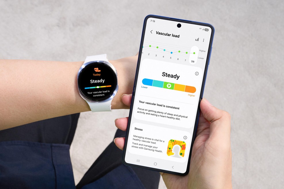 Vsak dan znova izberem dobro počutje — pri tem mi pomagata Galaxy Watch8 in Galaxy Z Flip7 (foto: Samsung)