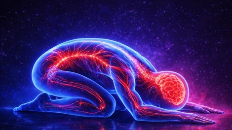 Če ta položaj držite nekaj minut na dan, razbremenite hrbtenico ter umirite živčni sistem