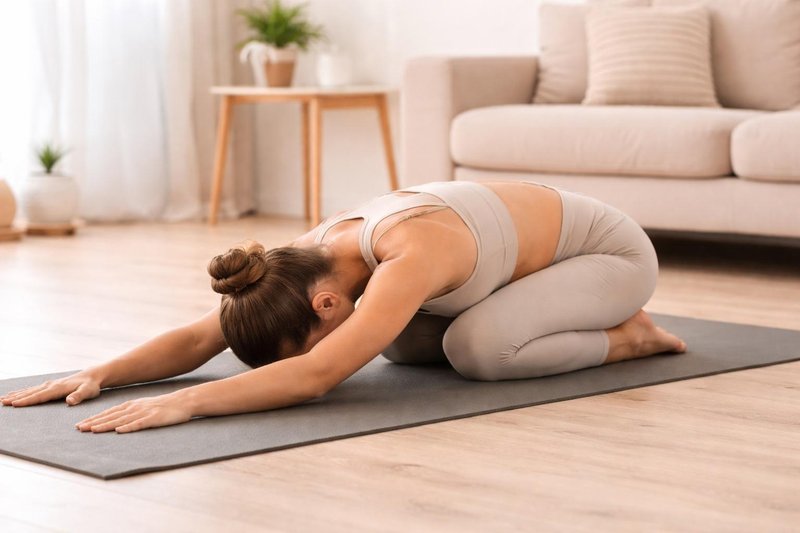 Če ta položaj držite nekaj minut na dan, razbremenite hrbtenico ter umirite živčni sistem