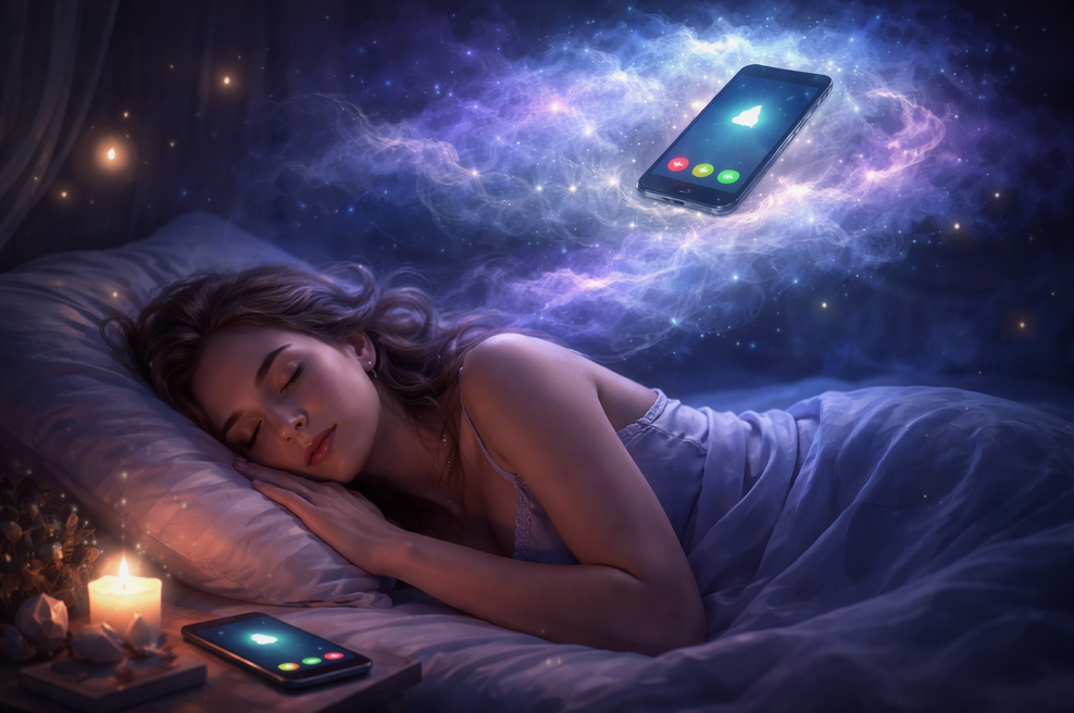 Ali vam v sanjah zvoni telefon? Te sanje prinašajo določene novice, a je pomembno, kako telefon zvoni in kdo vas kliče (foto: AI)