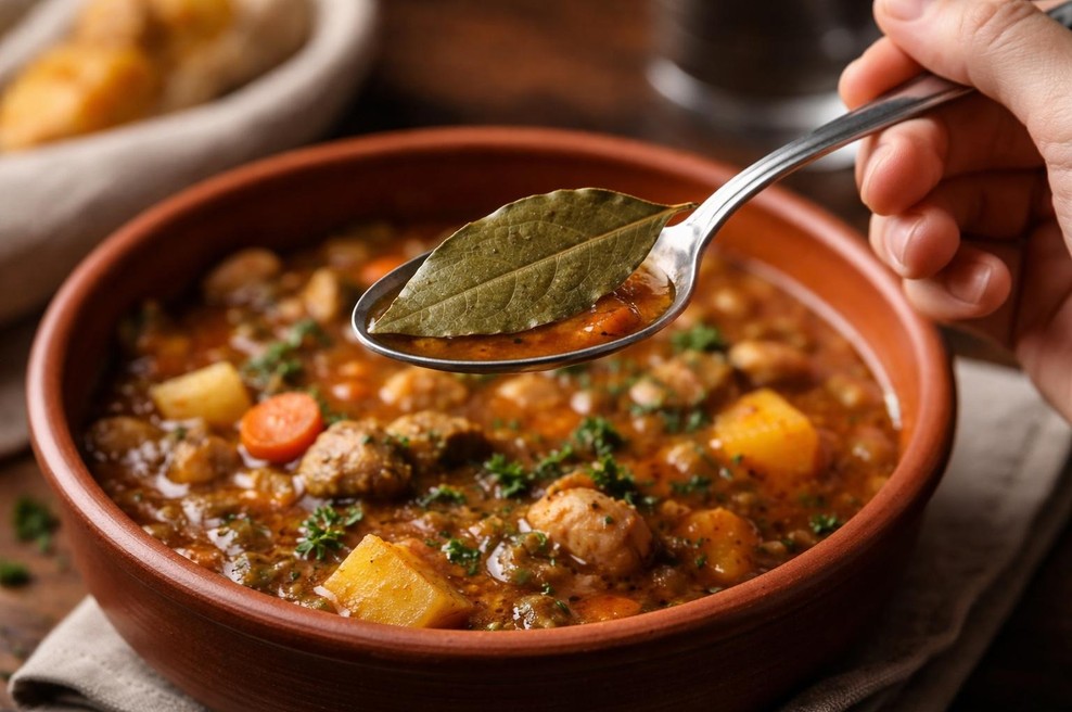 Če v jedi prav vi dobite lovorjev list, to ni naključje – po ljudskem verovanju to napoveduje pomemben preobrat (foto: ai)