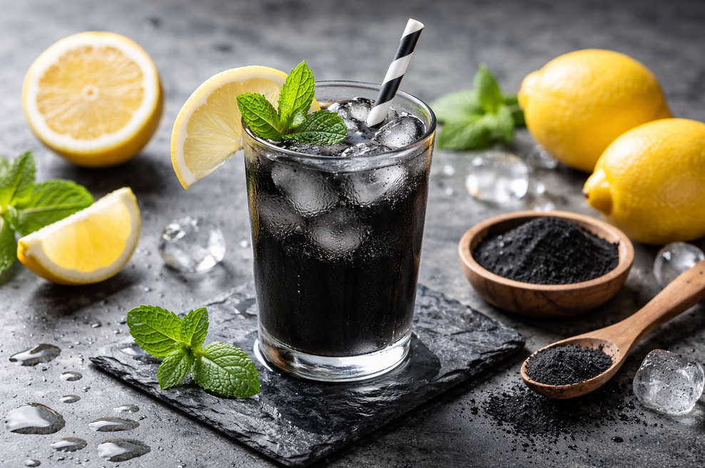Črna limonada: “detox” hit, ki je preplavil Instagram – kaj pa pravi znanost? (foto: AI)