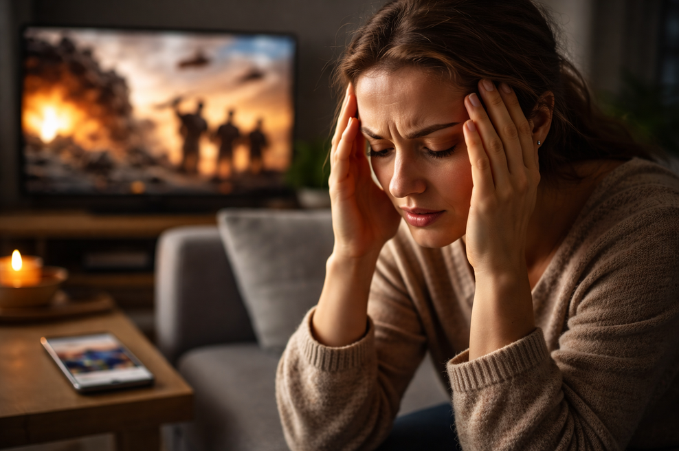 Kako novice o vojni vplivajo na telo: stres, kortizol in občutek ogroženosti (foto: AI)