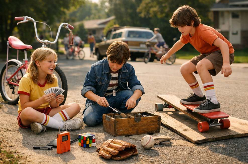 9 veščin, ki so jih imeli otroci iz 70. let – mlajše generacije jih skoraj ne poznajo več (foto: AI)