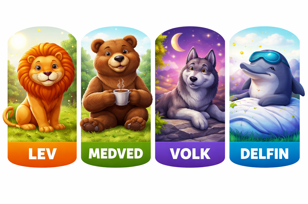 Ali ste MEDVED, LEV, VOLK ali DELFIN? Rešite hiter kviz in preverite, kakšen je vaš spalni ritem (foto: AI)