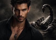 Temna plat škorpijona, ki pride včasih na plano