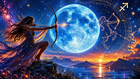 modra polna luna strelec