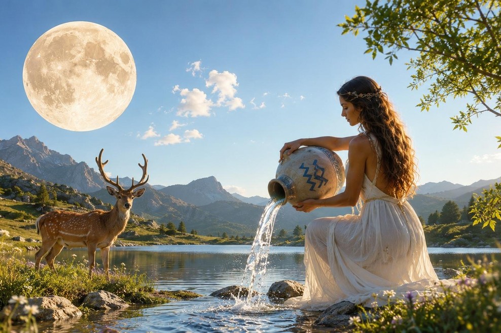 Jelenova polna luna prinaša močno sporočilo – čez dva tedna sledi popolni Sončev mrk (foto: ai)