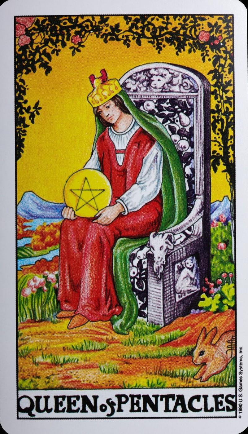 tarot karta, kraljica,